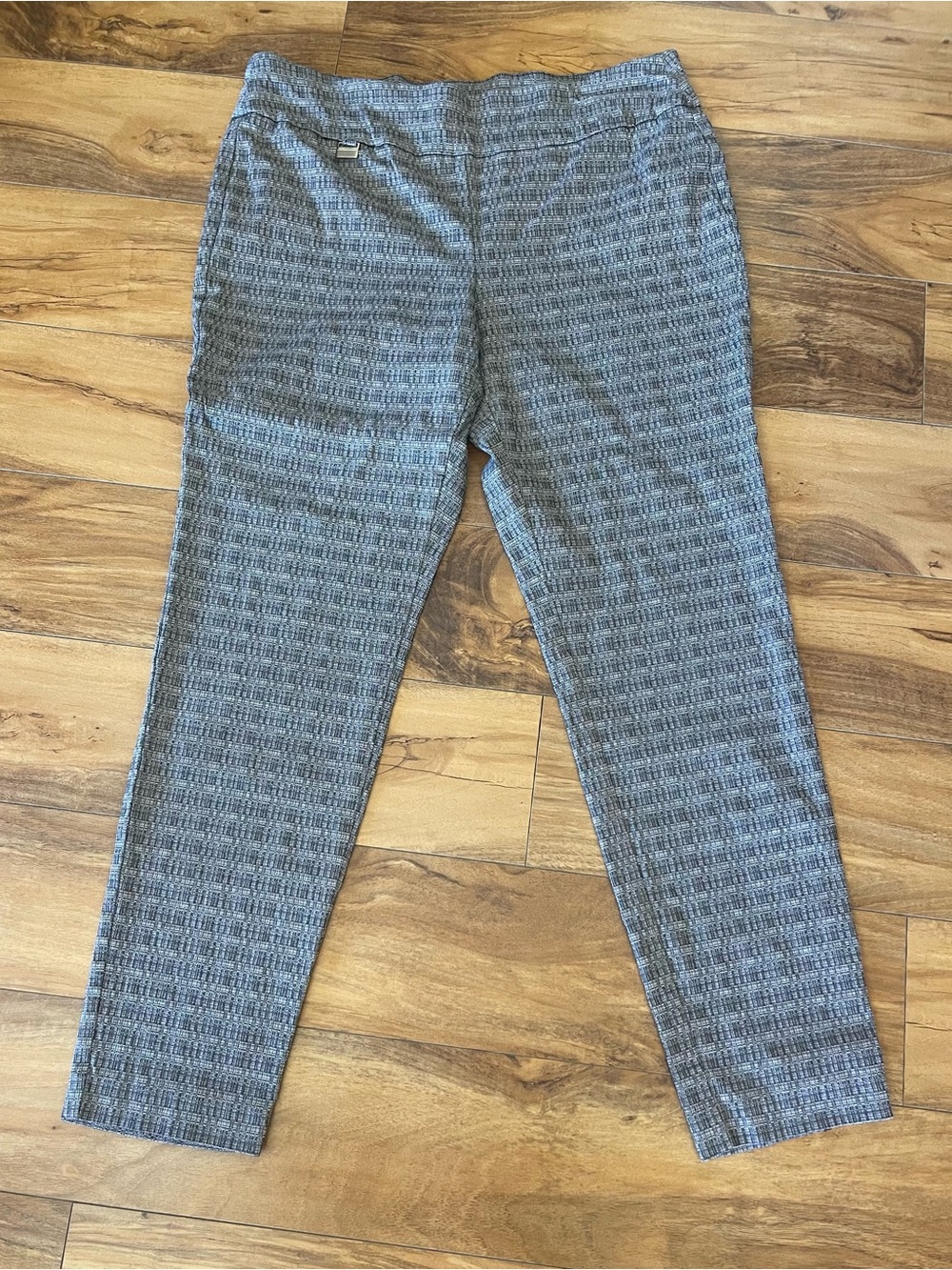 Gray Patterned Pants - Size 14